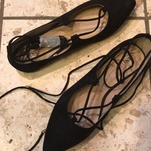 Lace-Up Ballet Flats